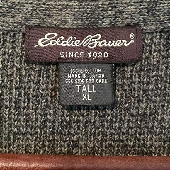 Men's EDDIE BAUER Charcoal grey button front vest - Picture 3 of 3